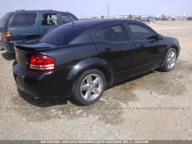 1B3LC76M28N618685 - 2008 DODGE AVENGER R/T BLACK photo 4