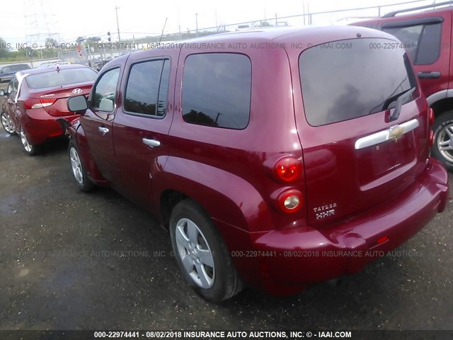 3GNDA13D67S602768 - 2007 CHEVROLET HHR LS MAROON photo 3