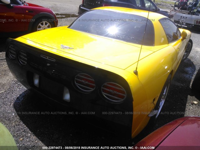 1G1YY12S335130452 - 2003 CHEVROLET CORVETTE Z06 YELLOW photo 4