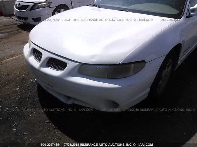 1G2WP52K01F210439 - 2001 PONTIAC GRAND PRIX GT WHITE photo 6