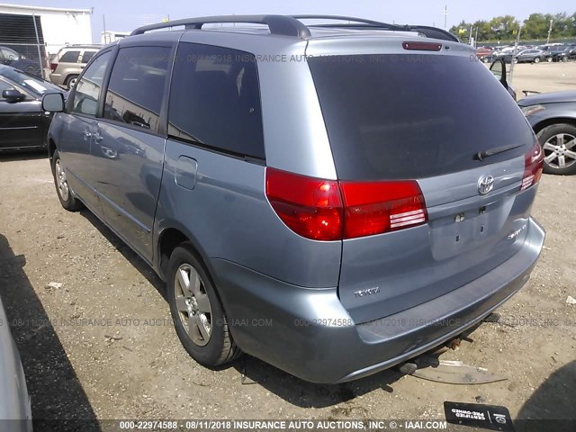 5TDZA23C54S163557 - 2004 TOYOTA SIENNA CE/LE Light Blue photo 3