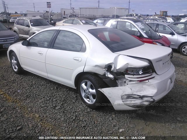 1B3EL46R86N194378 - 2006 DODGE STRATUS SXT WHITE photo 3