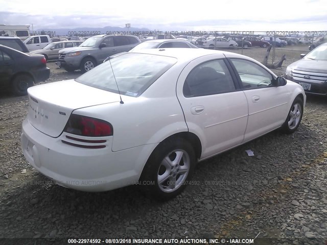 1B3EL46R86N194378 - 2006 DODGE STRATUS SXT WHITE photo 4