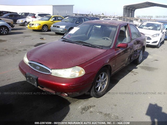 1FAFP66L4YK114308 - 2000 FORD CONTOUR SE/SE SPORT RED photo 2