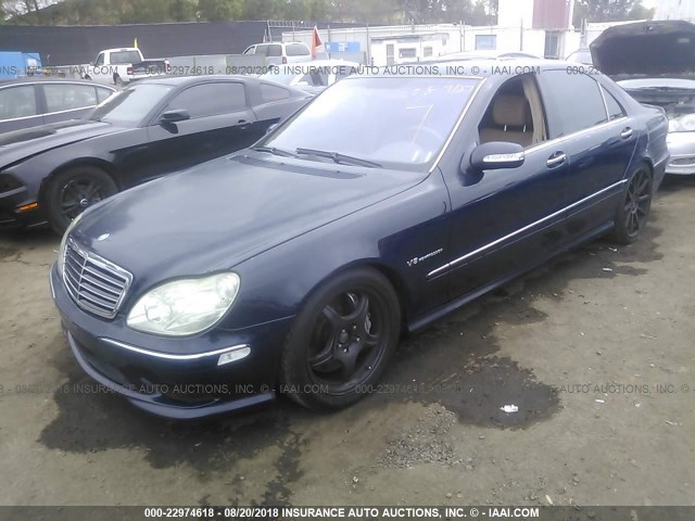 WDBNG74J93A361821 - 2003 MERCEDES-BENZ S 55 AMG Dark Blue photo 2