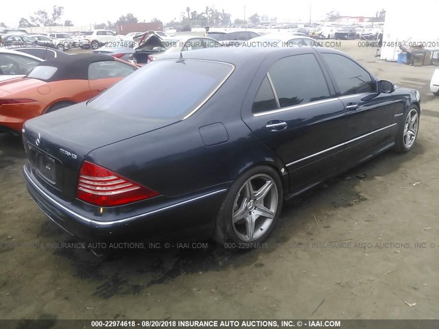 WDBNG74J93A361821 - 2003 MERCEDES-BENZ S 55 AMG Dark Blue photo 4