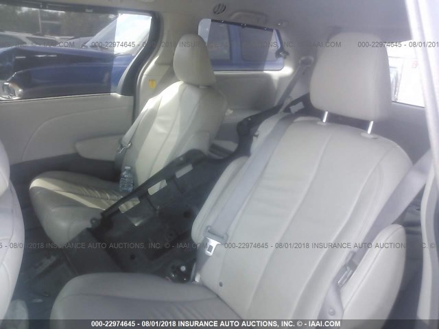 5TDYK3DC3CS263832 - 2012 TOYOTA SIENNA XLE/LIMITED SILVER photo 8