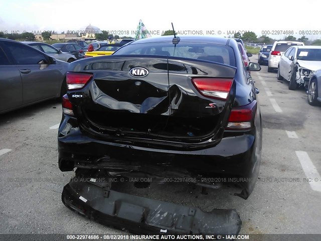 3KPA24AB2JE058240 - 2018 KIA RIO LX/S BLACK photo 6