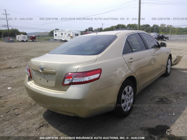 4T1BF3EK3AU109481 - 2010 TOYOTA CAMRY SE/LE/XLE ოქროსფერი ფოტო 4