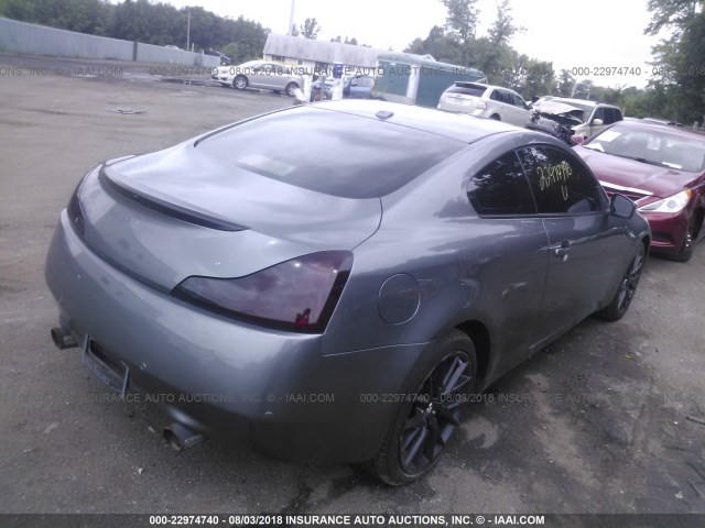 JN1CV6EL0AM150921 - 2010 INFINITI G37 GRAY photo 4