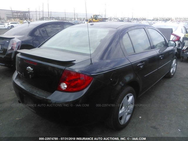 1G1AL55F377219213 - 2007 CHEVROLET COBALT LT BLACK photo 4