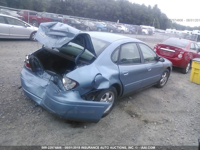 1FAFP53225A199530 - 2005 FORD TAURUS BLUE photo 4