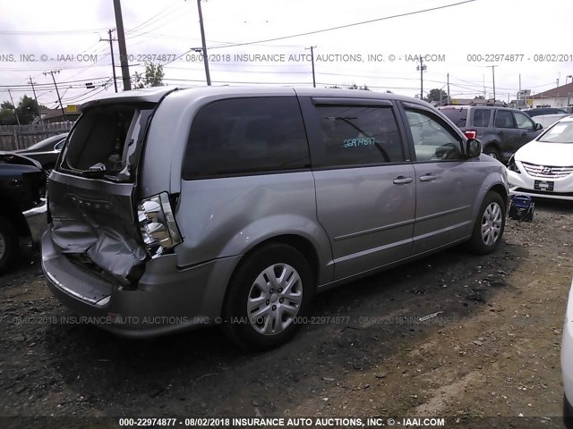 2C4RDGBG1ER233249 - 2014 DODGE GRAND CARAVAN SE GRAY photo 4