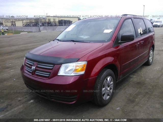 2D8HN44E89R694376 - 2009 DODGE GRAND CARAVAN SE RED photo 2