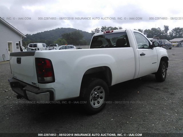 1GTN1TEX8CZ135446 - 2012 GMC SIERRA C1500 WHITE photo 4