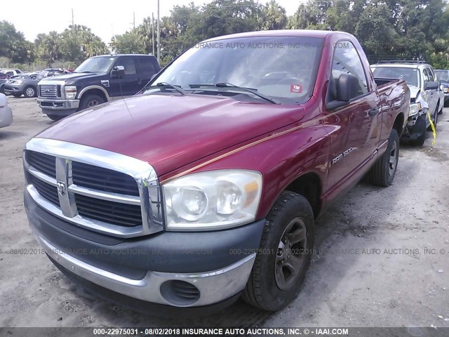 1D7HA16K77J548716 - 2007 DODGE RAM 1500 ST RED photo 2