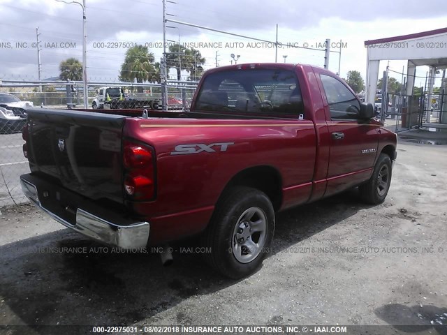 1D7HA16K77J548716 - 2007 DODGE RAM 1500 ST RED photo 4