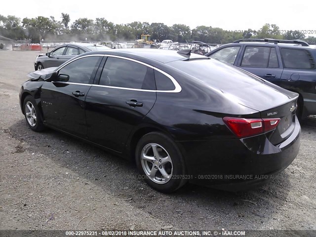 1G1ZB5ST3GF292149 - 2016 CHEVROLET MALIBU LS 黑色 照片 3