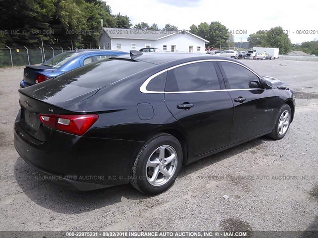 1G1ZB5ST3GF292149 - 2016 CHEVROLET MALIBU LS 黑色 照片 4