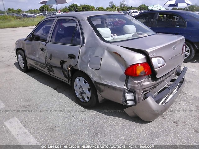 2T1BR12E0YC348329 - 2000 TOYOTA COROLLA VE/CE/LE 棕色 照片 3