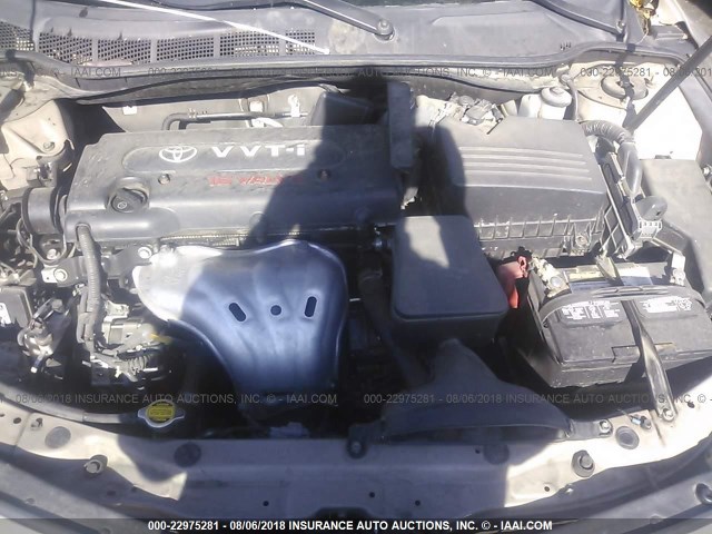 4T1BE46K37U506527 - 2007 TOYOTA CAMRY NEW GENERAT CE/LE/XLE/SE GOLD photo 10