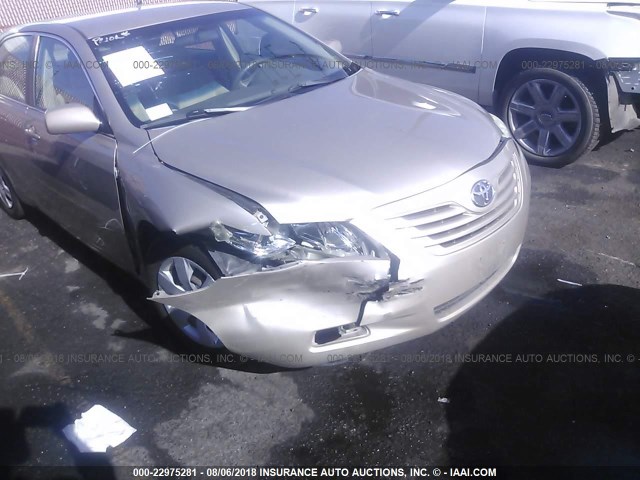 4T1BE46K37U506527 - 2007 TOYOTA CAMRY NEW GENERAT CE/LE/XLE/SE GOLD photo 6