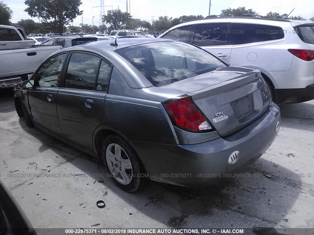 1G8AJ55F96Z117196 - 2006 SATURN ION LEVEL 2 GRAY photo 3