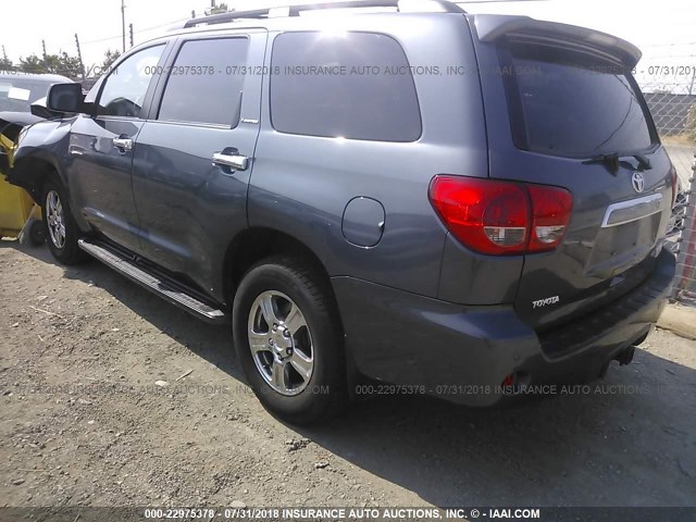 5TDBY68A78S004010 - 2008 TOYOTA SEQUOIA LIMITED Light Blue photo 3