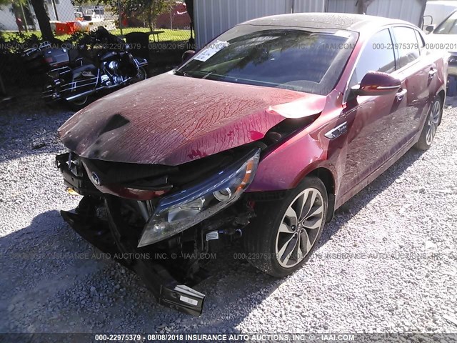 5XXGR4A67FG499319 - 2015 KIA OPTIMA SX RED photo 2