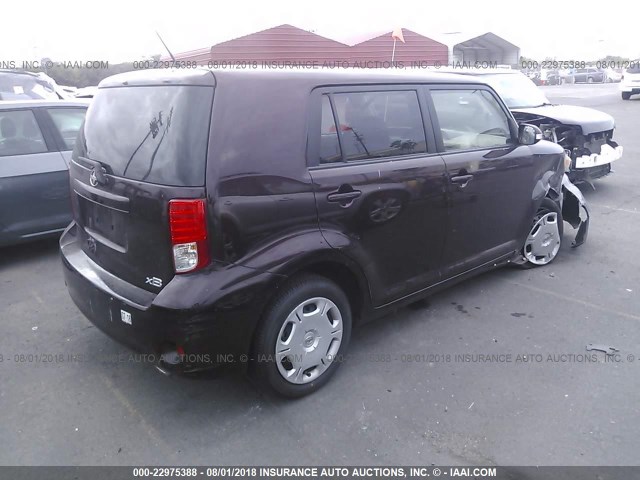 JTLZE4FE1CJ006346 - 2012 TOYOTA SCION XB Бордовый фото 4