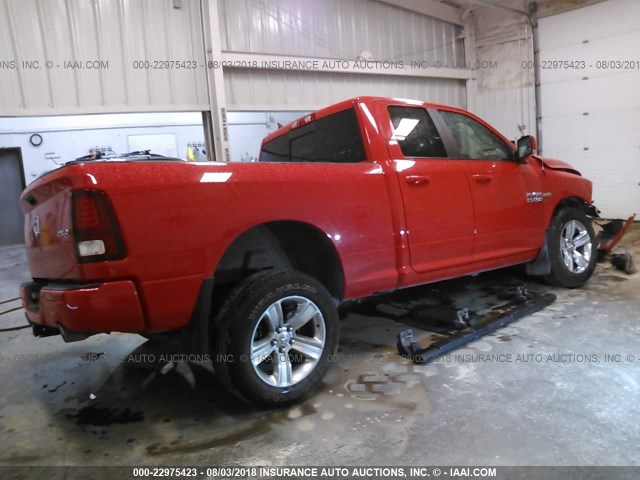 1C6RR7HT0GS346270 - 2016 RAM 1500 SPORT RED photo 4