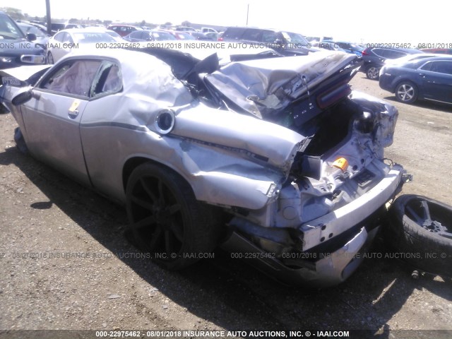 2C3CDZBG4FH717641 - 2015 DODGE CHALLENGER SXT PLUS SILVER photo 3