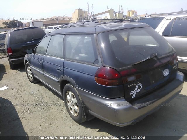 4S3BG6858X7650591 - 1999 SUBARU LEGACY OUTBACK/SSV/LIMITED/30TH Dark Blue photo 3