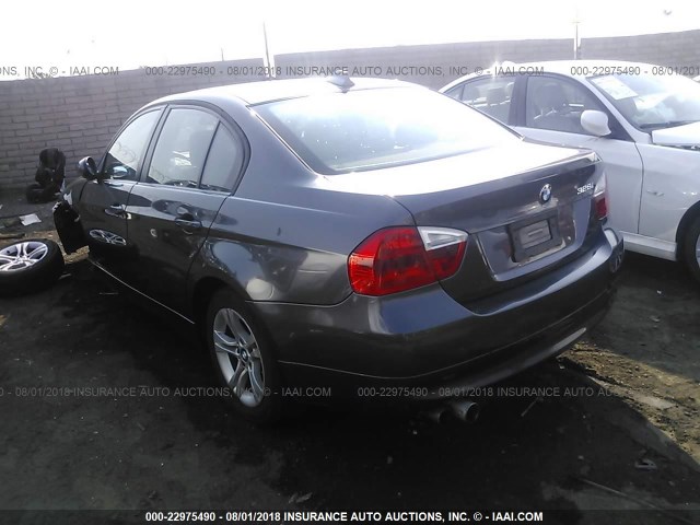 WBAVC53598FZ86653 - 2008 BMW 328 I SULEV GRAY photo 3