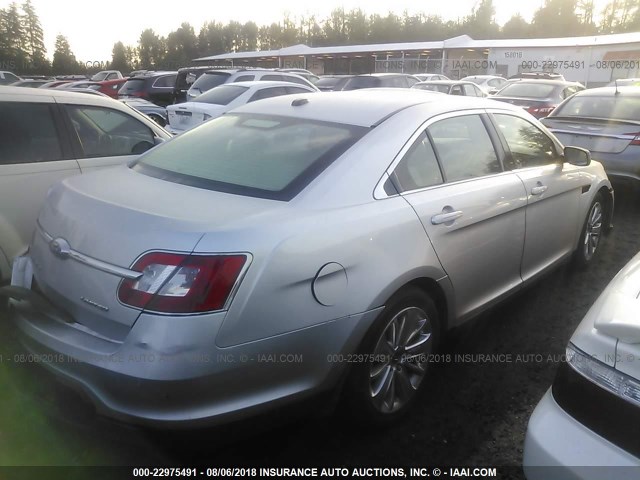 1FAHP2FWXBG149327 - 2011 FORD TAURUS LIMITED SILVER photo 4