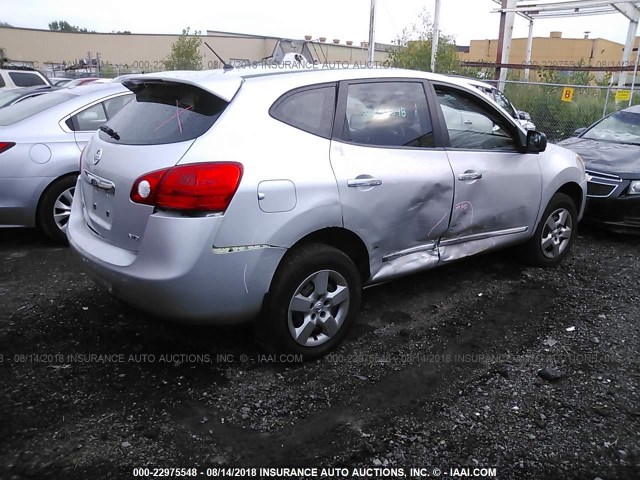 JN8AS5MV5BW671203 - 2011 NISSAN ROGUE S/SV/KROM SILVER photo 4