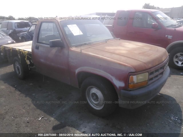 1B7FL26X3NS666377 - 1992 DODGE DAKOTA RED photo 1