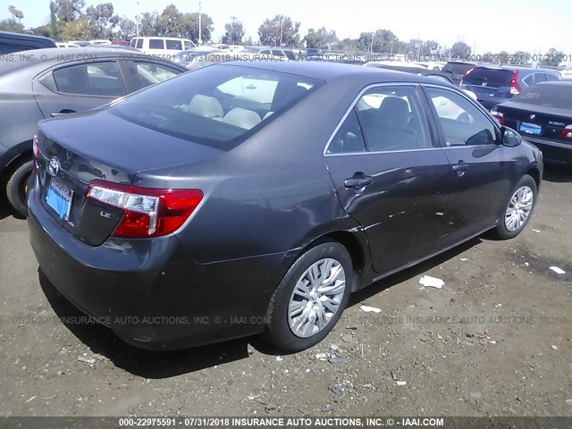 4T4BF1FK7CR250131 - 2012 TOYOTA CAMRY SE/LE/XLE GRAY photo 4