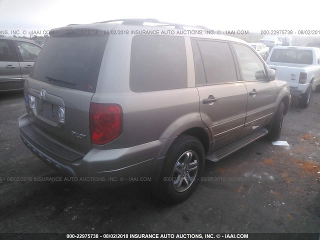 2HKYF18543H543382 - 2003 HONDA PILOT EXL GOLD photo 4