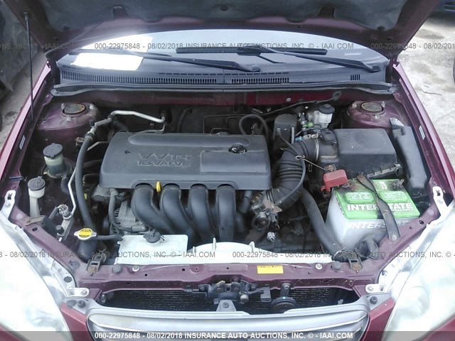 1NXBR32E34Z282024 - 2004 TOYOTA COROLLA CE/LE/S MAROON photo 10