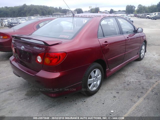 1NXBR32E34Z282024 - 2004 TOYOTA COROLLA CE/LE/S MAROON photo 4