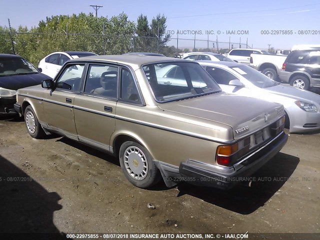 YV1AX8849J1328464 - 1988 VOLVO 244 DL/GL GOLD photo 3