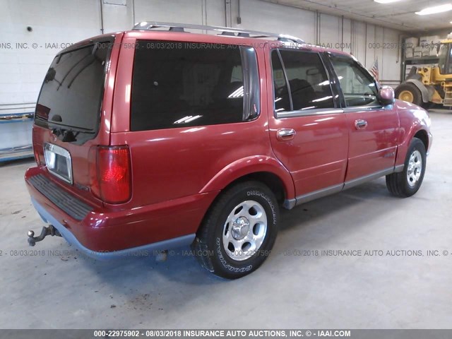 5LMFU28A5YLJ31449 - 2000 LINCOLN NAVIGATOR 红色 照片 4