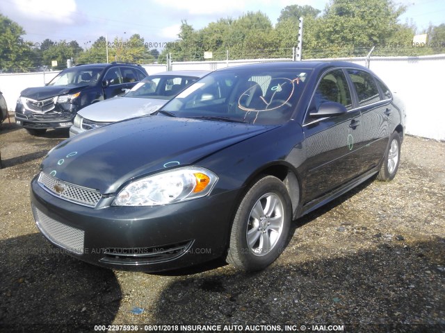 2G1WA5E34E1159308 - 2014 CHEVROLET IMPALA LIMITED LS GRAY photo 2