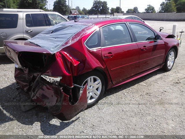 2G1WB5E37E1153483 - 2014 CHEVROLET IMPALA LIMITED LT MAROON photo 4