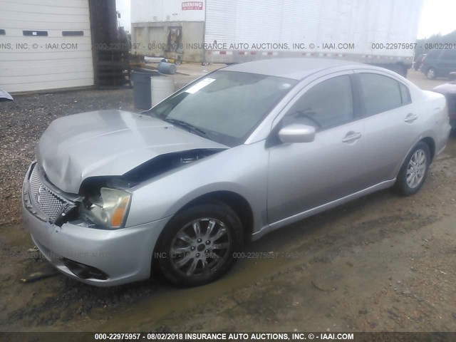 4A32B2FF0CE015208 - 2012 MITSUBISHI GALANT FE SILVER photo 2