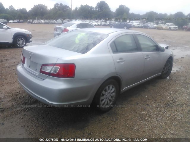 4A32B2FF0CE015208 - 2012 MITSUBISHI GALANT FE SILVER photo 4