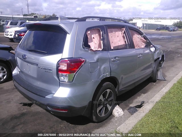 JF2SJARC3HH521320 - 2017 SUBARU FORESTER 2.5I LIMITED SILVER photo 4