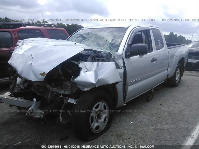 5TETX22N26Z218706 - 2006 TOYOTA TACOMA ACCESS CAB SILVER photo 2