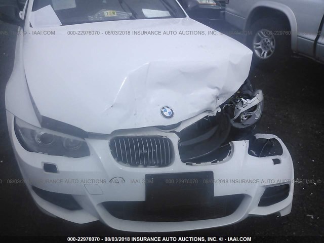 WBAKG1C58CE839996 - 2012 BMW 335 I SULEV WHITE photo 6